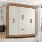 Guarda Roupa Casal 6 Portas 2 Gavetas com Pés Lite Guarda Roupa Casal 6 Portas 2 Gavetas com Pés Lite