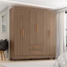 Guarda Roupa Casal 6 Portas 2 Gavetas com Pés Lite Guarda Roupa Casal 6 Portas 2 Gavetas com Pés Lite