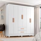 Guarda Roupa Casal 6 Portas 2 Gavetas com Pés Lite Guarda Roupa Casal 6 Portas 2 Gavetas com Pés Lite