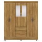 Guarda Roupa Casal 6 Portas 2 Gavetas Espelho Vlr Nature