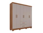 Guarda-roupa Casal 6 Portas 2 Gavetas Estrela Premium Salleto