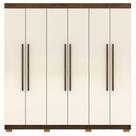 Guarda Roupa Casal 6 Portas 2 Gavetas Imbuia Champanhe