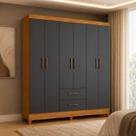 Guarda-Roupa Casal 6 Portas 2 Gavetas Panama Moval Guarda-Roupa Casal 6 Portas 2 Gavetas Panama Moval