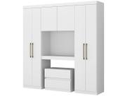 Guarda Roupa Casal 6 Portas 2 Gavetas Porto Branco Carraro