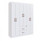 Guarda Roupa Casal 6 Portas 2 Gavetas Rivera Compacto Armário Multiuso Roupeiro