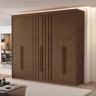 Guarda Roupa Casal 6 Portas 2 Ripadas Portugal 100% MDF Marrom/Cacau Guarda Roupa Casal 6 Portas 2 Ripadas Portugal 100% MDF Marrom/Cacau