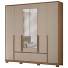 Guarda Roupa Casal 6 Portas 217 cm Com Espelho Denver Moval Guarda Roupa Casal 6 Portas 217 cm Com Espelho Denver Moval