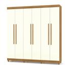 Guarda Roupa Casal 6 Portas 218 cm Elegância Nature/Champanhe - Pallazio Guarda Roupa Casal 6 Portas 218 cm Elegância Nature/Champanhe - Pallazio