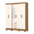 Guarda Roupa Casal 6 Portas 3 gavetas B23 Nature/Off White Guarda Roupa Casal 6 Portas 3 gavetas B23 Nature/Off White