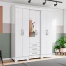 Guarda Roupa Casal 6 Portas 3 Gavetas Branco Mentor Guarda Roupa Casal 6 Portas 3 Gavetas Branco Mentor