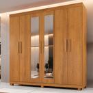 Guarda-Roupa Casal 6 Portas 3 Gavetas com Espelho MDF Parma Yescasa Marrom/Cinamomo Guarda-Roupa Casal 6 Portas 3 Gavetas com Espelho MDF Parma Yescasa Marrom/Cinamomo
