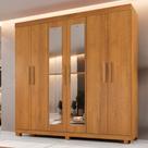 Guarda-roupa Casal 6 Portas 3 Gavetas com Espelho MDF Parma Yescasa