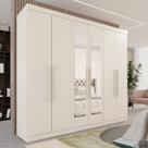Guarda-roupa Casal 6 Portas 3 Gavetas com Espelho Roma Espresso Móveis