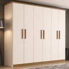 Guarda Roupa Casal 6 Portas 3 Gavetas Cover Bege/Off White/Nature Guarda Roupa Casal 6 Portas 3 Gavetas Cover Bege/Off White/Nature