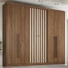 Guarda Roupa Casal 6 Portas 3 Gavetas Fusion Carraro Freijó