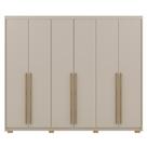 Guarda Roupa Casal 6 Portas 3 Gavetas MDF 275 Cm Vlr Fend