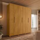 Guarda-Roupa Casal 6 Portas 4 Gavetas 100% MDF com Pés Matisse