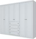 Guarda Roupa Casal 6 Portas 4 Gavetas Americano Branco Guarda Roupa Casal 6 Portas 4 Gavetas Americano Branco