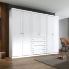 Guarda Roupa Casal 6 Portas 4 Gavetas Americano Henn