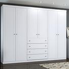 Guarda Roupa Casal 6 Portas 4 Gavetas Americano Henn