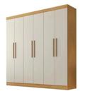 Guarda Roupa Casal 6 Portas 4 Gavetas Belém - Móveis Valverde - Cinamomo/Off White
