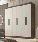 Guarda Roupa Casal 6 Portas 4 Gavetas Belém - Móveis Valverde - New Canion/Off White