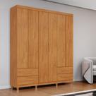 Guarda Roupa Casal 6 Portas 4 Gavetas Califórnia