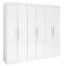 Guarda Roupa Casal 6 Portas 4 Gavetas - Leblon-Branco - Móveis D'Doro