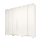 Guarda Roupa Casal 6 Portas 4 Gavetas Núbia ACP MÓVEIS Branco - 100% MDF