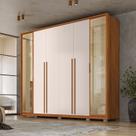 Guarda-Roupa Casal 6 Portas 4 Gavetas Reflecta Suburban Gold 100% MDF Espresso Móveis