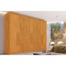 Guarda Roupa Casal 6 Portas (4 Ripadas) e 6 Gavetas Oxford Peroba - Europa