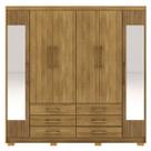 Guarda-Roupa Casal 6 Portas 6 Gavetas 100% MDF Espelho Cadence Nature/Brisa Guarda-Roupa Casal 6 Portas 6 Gavetas 100% MDF Espelho Cadence Nature/Brisa