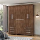 Guarda-Roupa Casal 6 Portas 6 Gavetas Chave e Pés Floripa
