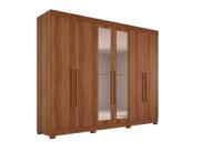 Guarda-roupa Casal 6 Portas 6 Gavetas com Espelho Órion Premium Salleto