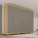 Guarda-roupa Casal 6 Portas 6 Gavetas com Pés 100% Mdf Órion Plus