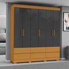 Guarda Roupa Casal 6 Portas 6 Gavetas com Pés Marrocos Aramóveis