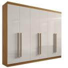 Guarda Roupa Casal 6 Portas 6 Gavetas - Da Vinci Plus-Cinamomo/Off White - Móveis D'Doro