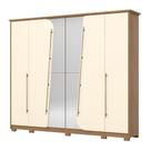 Guarda Roupa Casal 6 Portas 6 Gavetas Dubai Nature/Off White Guarda Roupa Casal 6 Portas 6 Gavetas Dubai Nature/Off White