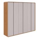 Guarda Roupa Casal 6 Portas 6 Gavetas Loop Amêndoa Clean e Off White Guarda Roupa Casal 6 Portas 6 Gavetas Loop Amêndoa Clean e Off White