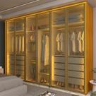 Guarda-roupa Casal 6 Portas 6 Portas Reflecta com Led com Pés 100% Mdf Splendor