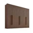 Guarda Roupa Casal 6 Portas 7 Gavetas Com Pés Athos - D' Doro Castanho