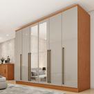 Guarda Roupa Casal 6 Portas 8 Gavetas com Espelho Portugal 270cm Espresso Móveis Guarda Roupa Casal 6 Portas 8 Gavetas com Espelho Portugal 270cm Espresso Móveis