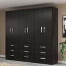 Guarda Roupa Casal 6 Portas 9 Gavetas Bergamo Evidência