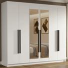 Guarda-Roupa Casal 6 Portas Batentes com Espelho Venus Madesa B