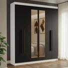 Guarda-roupa Casal 6 Portas Batentes Espelho Venus Madesa