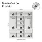 Guarda-roupa Casal 6 Portas Batentes Saturno Madesa