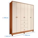 Guarda-Roupa Casal 6 Portas Bater 3 Gavetas Intense Roupeiro Caemmun Guarda-Roupa Casal 6 Portas Bater 3 Gavetas Intense Roupeiro Caemmun