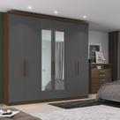 Guarda-roupa Casal 6 Portas Bélgica com Espelho