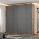 Guarda Roupa Casal 6 Portas Belmont Carraro Freijó/Titânio