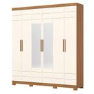 Guarda Roupa Casal 6 Portas Com 2 Espelhos 2 Gavetas Flora D215 Cinamomo Off White - Henn Guarda Roupa Casal 6 Portas Com 2 Espelhos 2 Gavetas Flora D215 Cinamomo Off White - Henn